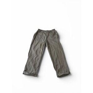 Skies Are Blue Womens Pants Size L Olive Green Pull On Elastic Waist Casual